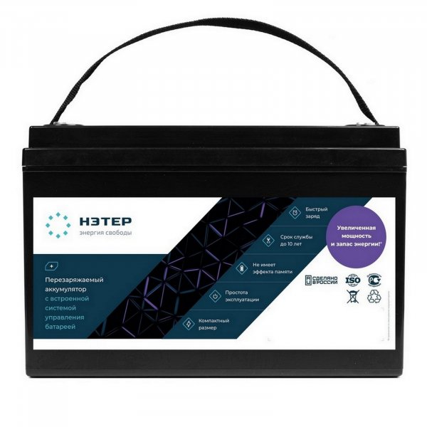 Аккумулятор LiFePO4 12V 80Ah НЭТЕР (LFP4-12.8_80-60P11)